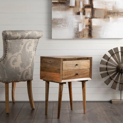 Image showing  Bengal Manor Natural Accent Table with 2 Drawers, Medium-Brown