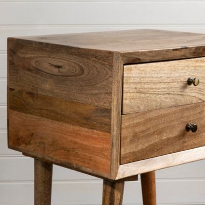 Image showing  Bengal Manor Natural Accent Table with 2 Drawers, Medium-Brown