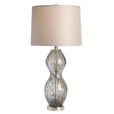 Crestview Collection 31 in. H Glass Table Lamp with Brushed Nickel Base