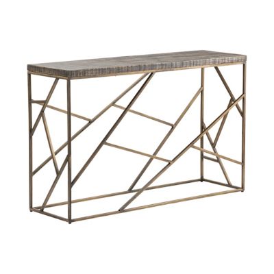 Crestview Collection Bengal Manor Crazy Cut Iron Console Table at ...