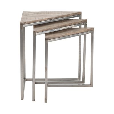 Crestview Collection 3 pc. Bengal Manor Mango Wood Corner Nested Table Set