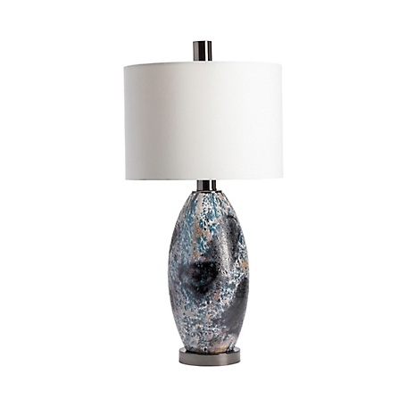 Crestview Collection 32.75 in. H Logan Glass Table Lamp