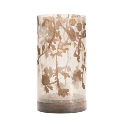 Crestview Collection Adele Medium Glass Hurricane Candle Holder