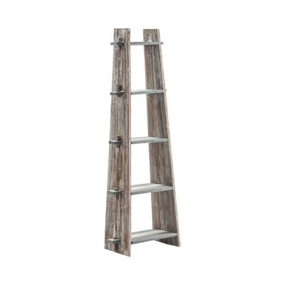 Image showing  4-Shelf Nantucket Weathered Wood Etagere