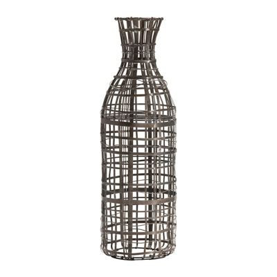 Crestview Collection Clancy Metal Basketweave Floor Vase