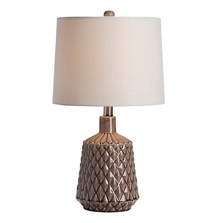 Crestview Collection 22 in. H Ceramic Table Lamp, Light Brown