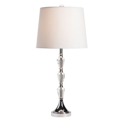 Crestview Collection 28.5 in. H Jerri Crystal Table Lamp with Chrome Metal Base