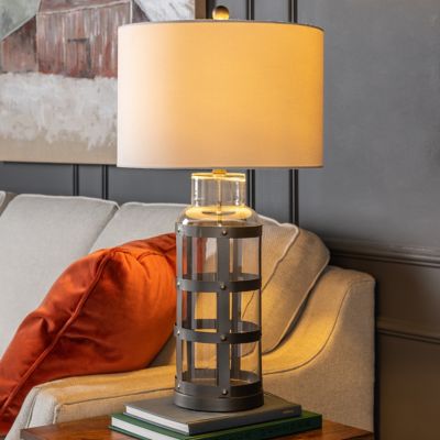 Image showing  Everly Caged Metal Lamp