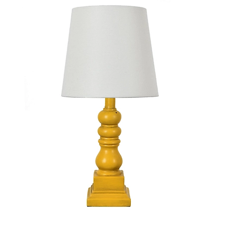 Crestview Collection 18.5 in. H Distressed Resin Table Lamp, Yellow