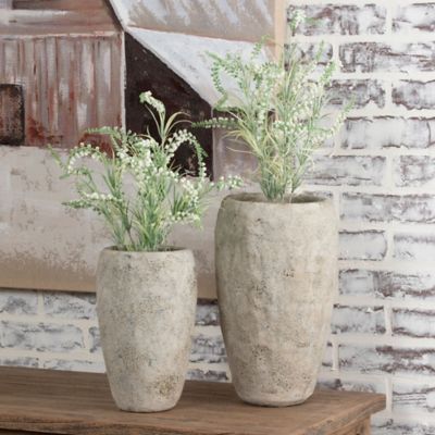 Image showing  La Palata Cement Vase Set, 2 pc.