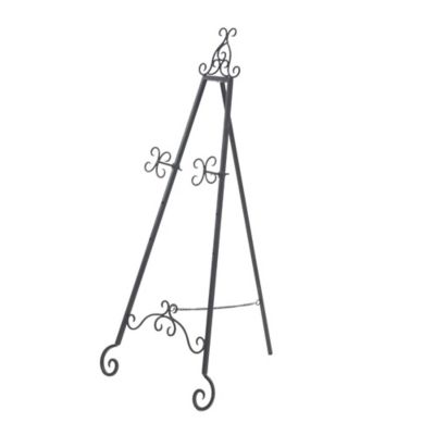 Image showing  Traditional Iron Floor Easel, 46 in. x 21 in. x 22 in., Black