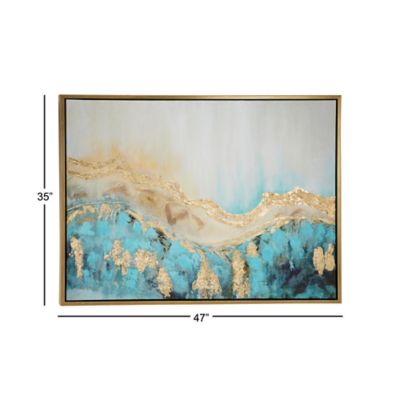 Image showing  White Contemporary Abstract Canvas Wall Art, 36 in. x 48 in.