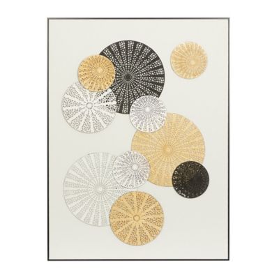 Image showing  White Canvas Contemporary Wall Art, 40 in. x 30 in. x 1 in.