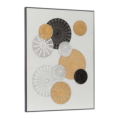 Image showing  White Canvas Contemporary Wall Art, 40 in. x 30 in. x 1 in.