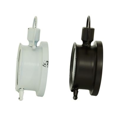 Image showing  Black Iron Country Cottage Clock, 9 in. x 6 in. x 3 in., 2-Pack