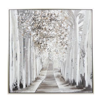 Image showing  White Canvas Traditional Wall Art, 47 in. x 47 in.