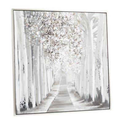 Image showing  White Canvas Traditional Wall Art, 47 in. x 47 in.