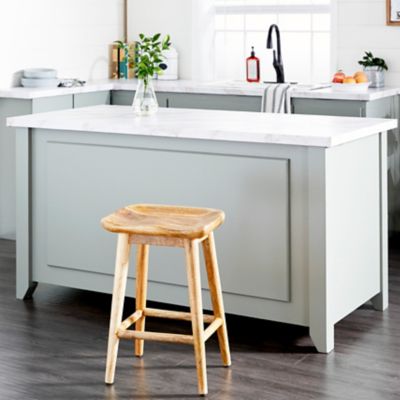 Harper & Willow Wood Contemporary Stool, 24 in. x 17 in. x 14 in., Brown