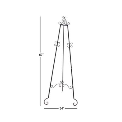 Image showing 6 th Harper & Willow Black Iron Traditional Easel, 67 in. x 34 in. x 26 in., 27392
