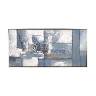 Image showing  Grey Contemporary Abstract Canvas Wall Art, 28 in. x 55 in.