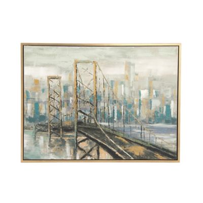 Image showing  Light Brown Traditional Architecture Canvas Wall Art, 36 in. x 47 in.