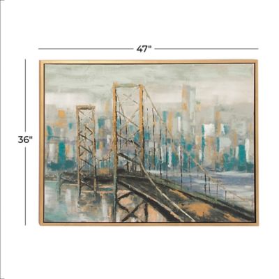 Image showing  Light Brown Traditional Architecture Canvas Wall Art, 36 in. x 47 in.