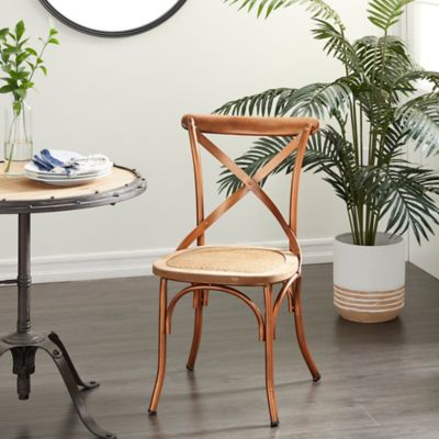 Harper & Willow Copper Metal Dining Chairs, 20 in. W, 35 in. H, 2-Pack