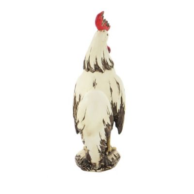 Image showing  Polystone Rooster Garden Sculpture, 15 in. x 10 in. x 6 in., White