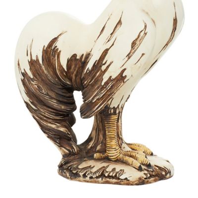 Image showing 6 th Harper & Willow Polystone Rooster Garden Sculpture, 15 in. x 10 in. x 6 in., White