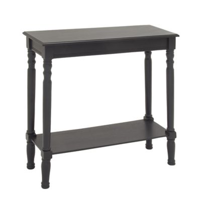 Image showing  Black Traditional Wood Console Table