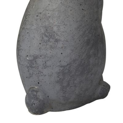 Image showing  Grey Polystone Farmhouse Rabbit Garden Sculpture, 20 in. x 7 in. x 8 in.