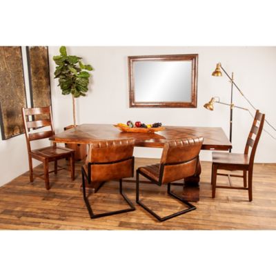 Harper & Willow Rectangular Mango Wood Rustic Dining Table, Brown