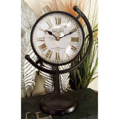 Image showing  Black Metal Vintage Clocks, 12 in. x 8 in. x 5 in.