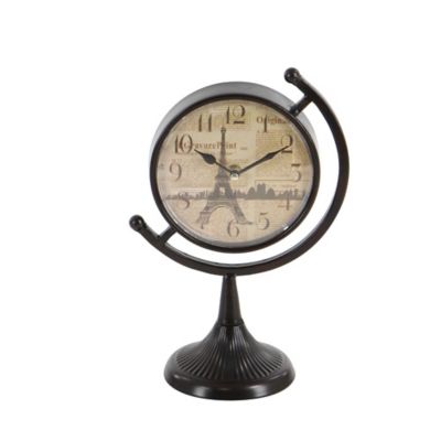 Image showing  Black Metal Vintage Clocks, 12 in. x 8 in. x 5 in.