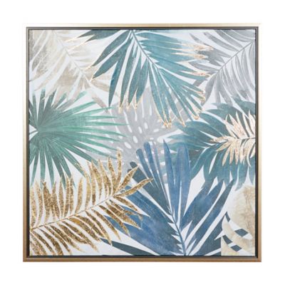 Image showing  Blue Canvas Coastal Style Wall Art, 32 in. x 32 in.