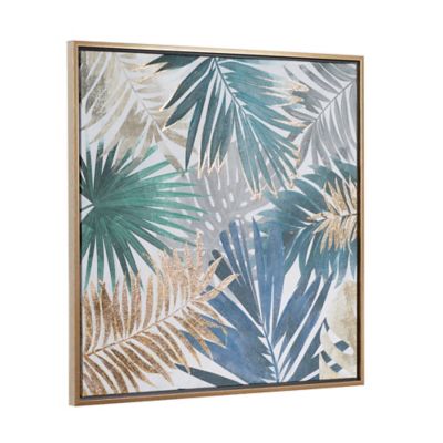 Image showing  Blue Canvas Coastal Style Wall Art, 32 in. x 32 in.