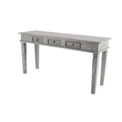 Image showing  Grey Rustic Mahogany Wood Console Table, 30 in. x 59 in.