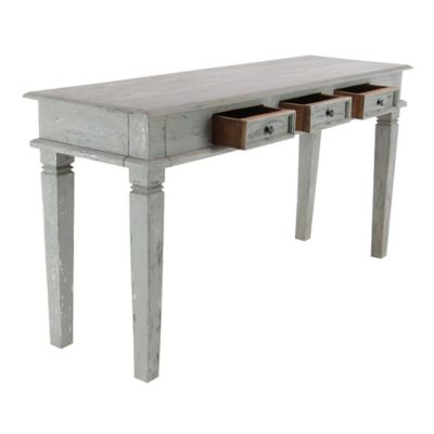 Image showing  Grey Rustic Mahogany Wood Console Table, 30 in. x 59 in.
