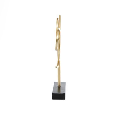 Image showing  Gold Metal Contemporary Decorative Sign, 13 in. x 18 in. x 2 in.