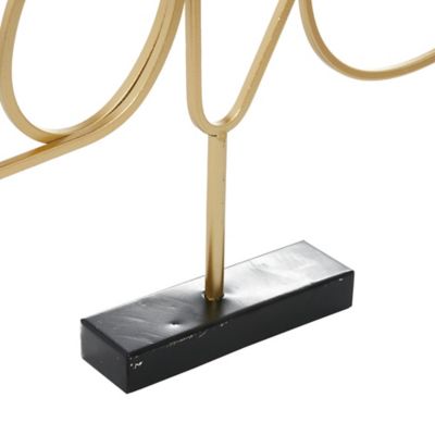 Image showing  Gold Metal Contemporary Decorative Sign, 13 in. x 18 in. x 2 in.