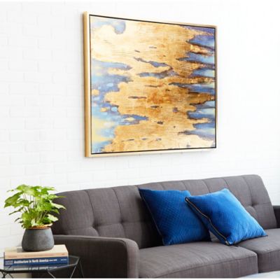 Harper & Willow Brown Contemporary Abstract Canvas Wall Art, 47 in. x 36 in.