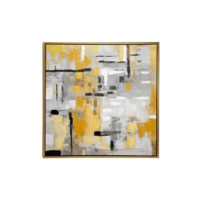 Image showing 1 th Harper & Willow Gold Contemporary Abstract Canvas Wall Art, 40 in. x 40 in.