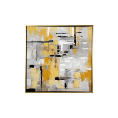 Image showing 2 th Harper & Willow Gold Contemporary Abstract Canvas Wall Art, 40 in. x 40 in.