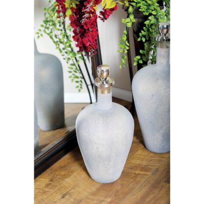 Harper & Willow Tan Glass Modern Decorative Bottle, 22 in. x 10 in. x 10 in.