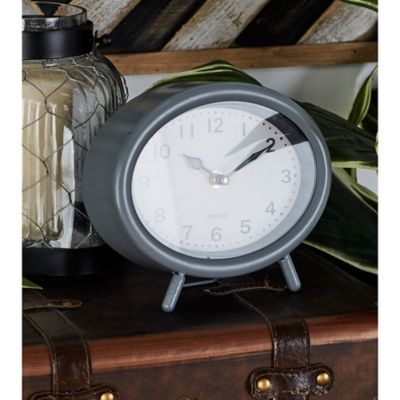 Harper & Willow Black Metal Traditional Clocks, 7 in. x 8 in. x 2 in.