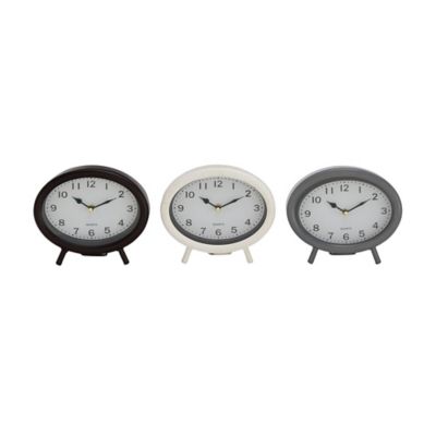 Image showing  Black Metal Traditional Clocks, 7 in. x 8 in. x 2 in.