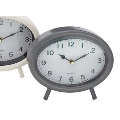 Image showing  Black Metal Traditional Clocks, 7 in. x 8 in. x 2 in.