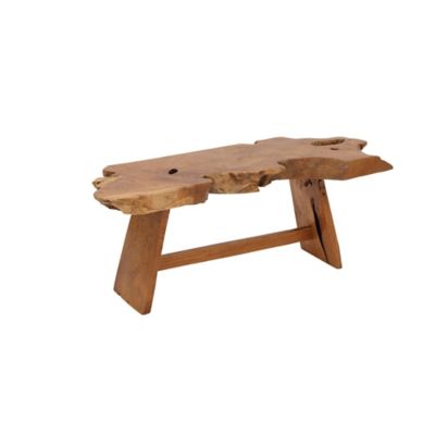 Image showing  Brown Teak Contemporary Coffee Table, 18 in. x 35 in. x 16 in.