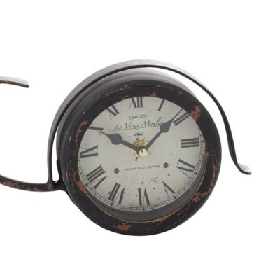 Image showing  Black Metal Bike Clock, 15 in. x 4 in. x 8 in.