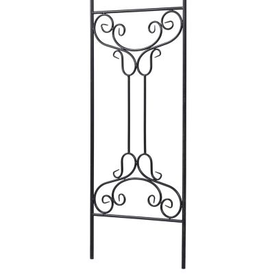 Image showing 5 th Harper & Willow 95 in. x 44 in. x 15 in. Iron Traditional Garden Arbor, Black